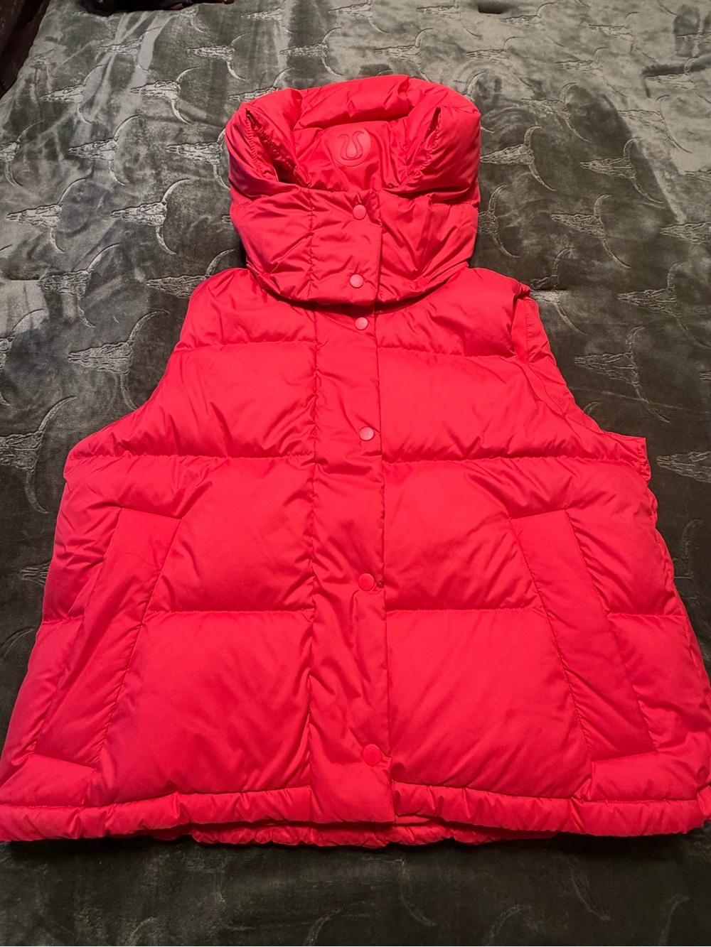 Women's lululemon Red Puffer Vest with High Collar